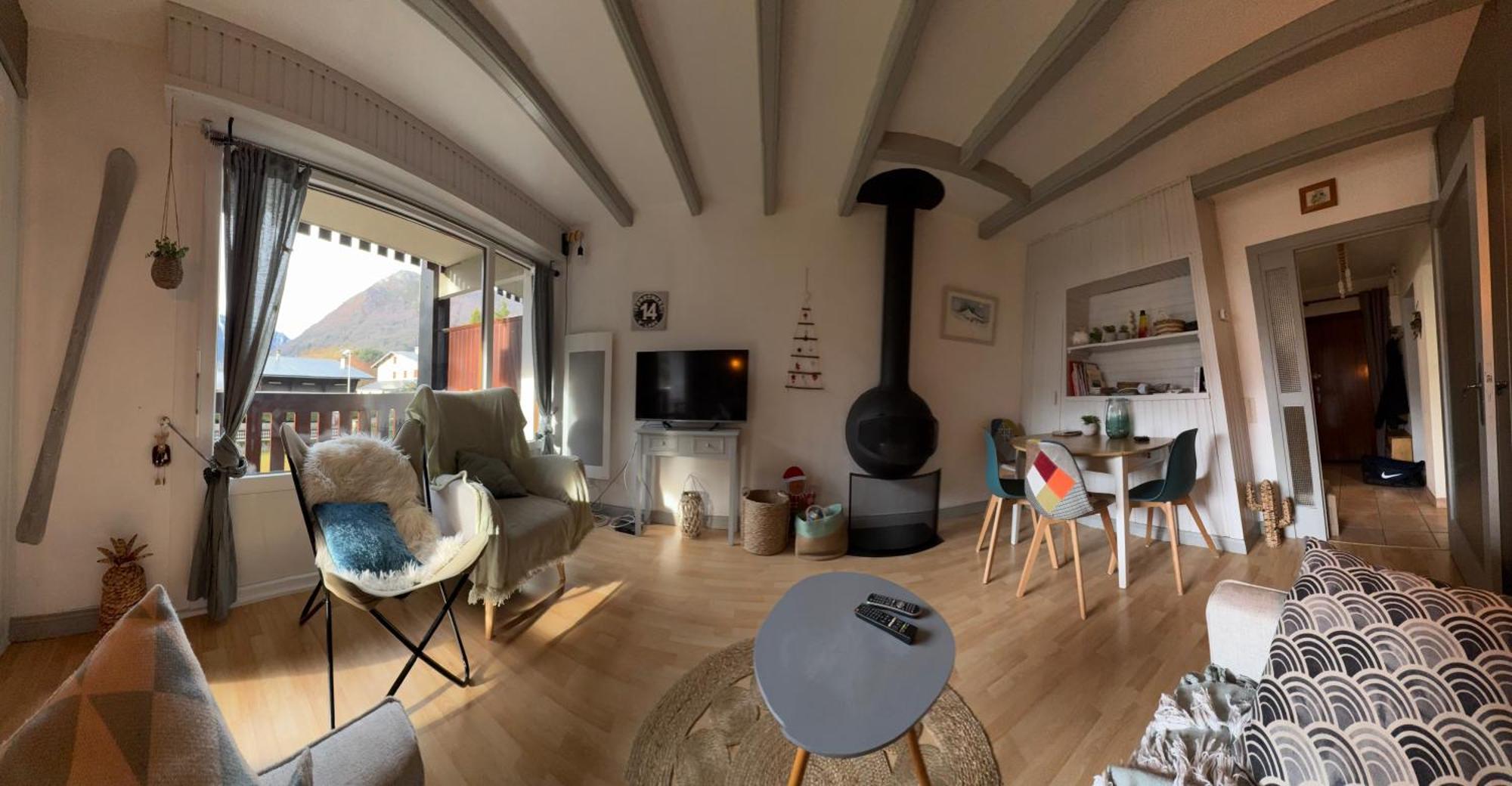 T2 Centre Village - Proximite Telecabine - Vue Montagne Plein Sud - Terrasse Couverte - Balcon - Chambre 1 Lit Double En 160 - Salon 1 Canape Convertible En 140 - Cuisine Separee Saint-Lary-Soulan Exterior foto